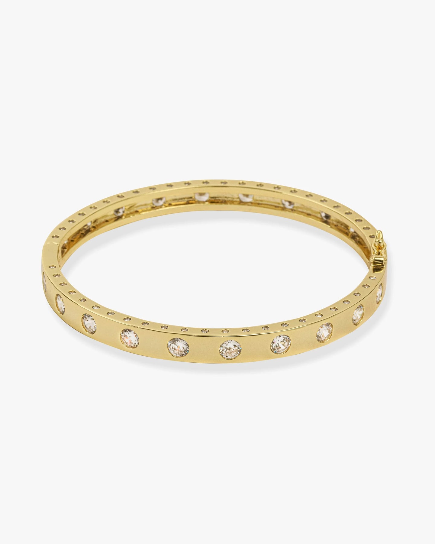 MELINDA MARIA-ASHLEY HINGE CUFF GOLD-WHITE