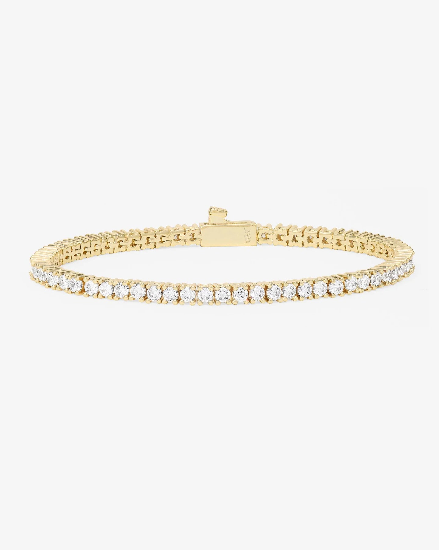 MELINDA MARIA-HEIRESS TENNIS BRACELET GOLD/WHITE