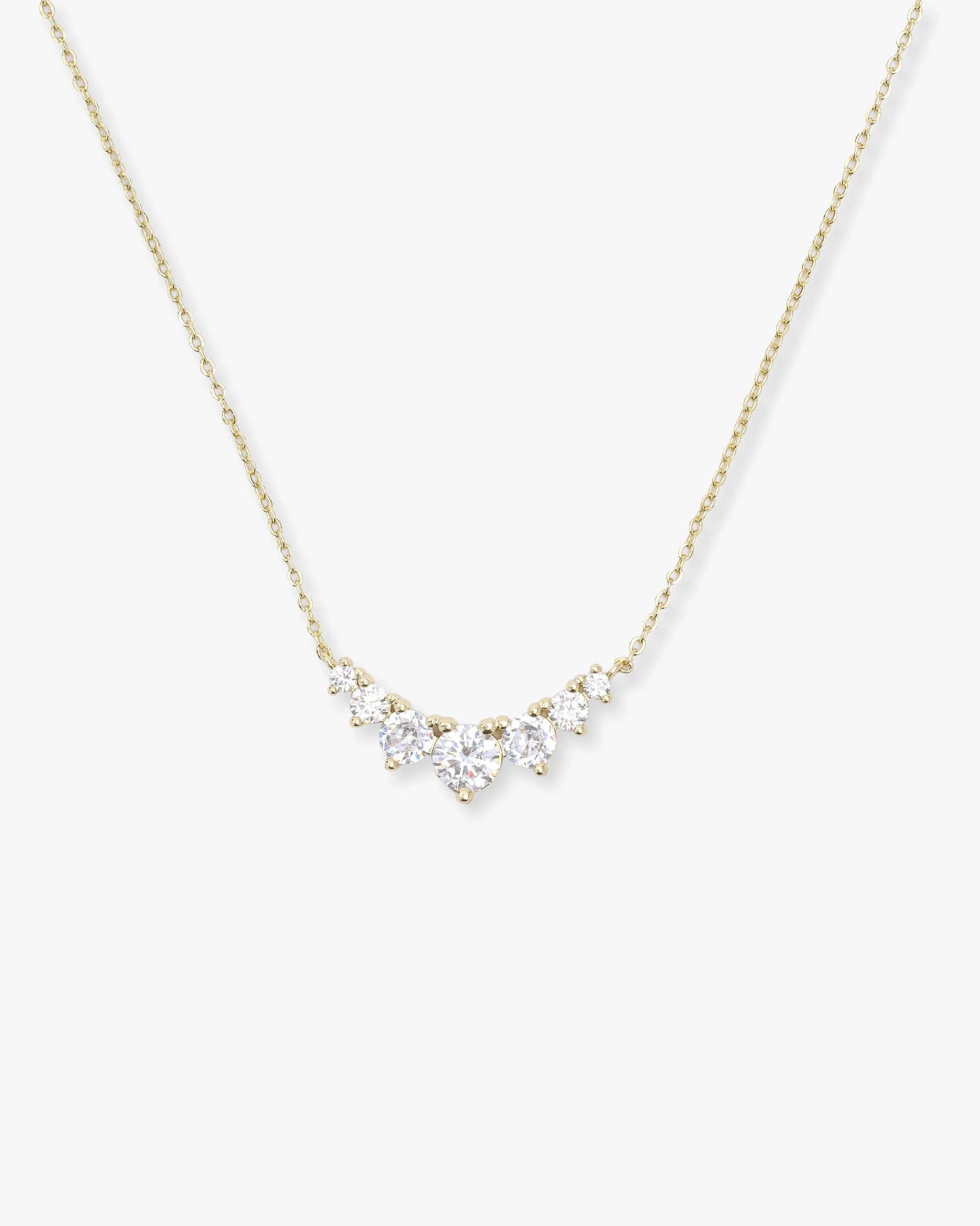 MELINDA MARIA-NOT YOUR BASIC MULTI STONE PENDANT NECKLACE GOLD
