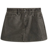 GOOD AMERICAN-FAUX LEATHER GOOD 90’S MINI SKIRT