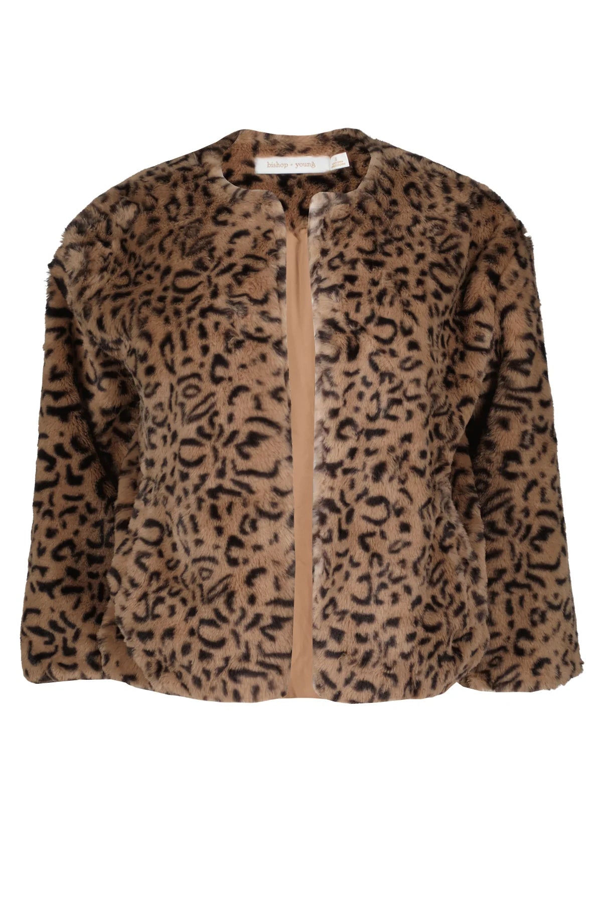 BISHOP + YOUNG- MICA FAUX FUR JACKET LEOPARD