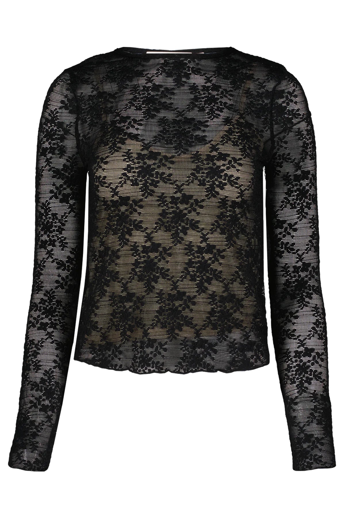 BISHOP + YOUNG-DANI LACE TOP IN BLACK