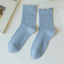 Load image into Gallery viewer, ACCITY-RUFFLE SOLID CREW SOCK
