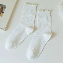 Load image into Gallery viewer, ACCITY-RUFFLE SOLID CREW SOCK
