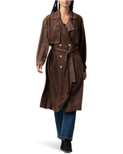 Load image into Gallery viewer, BLANK NYC-DOWN TO EARTH FAUX SUEDE TRENCH COAT
