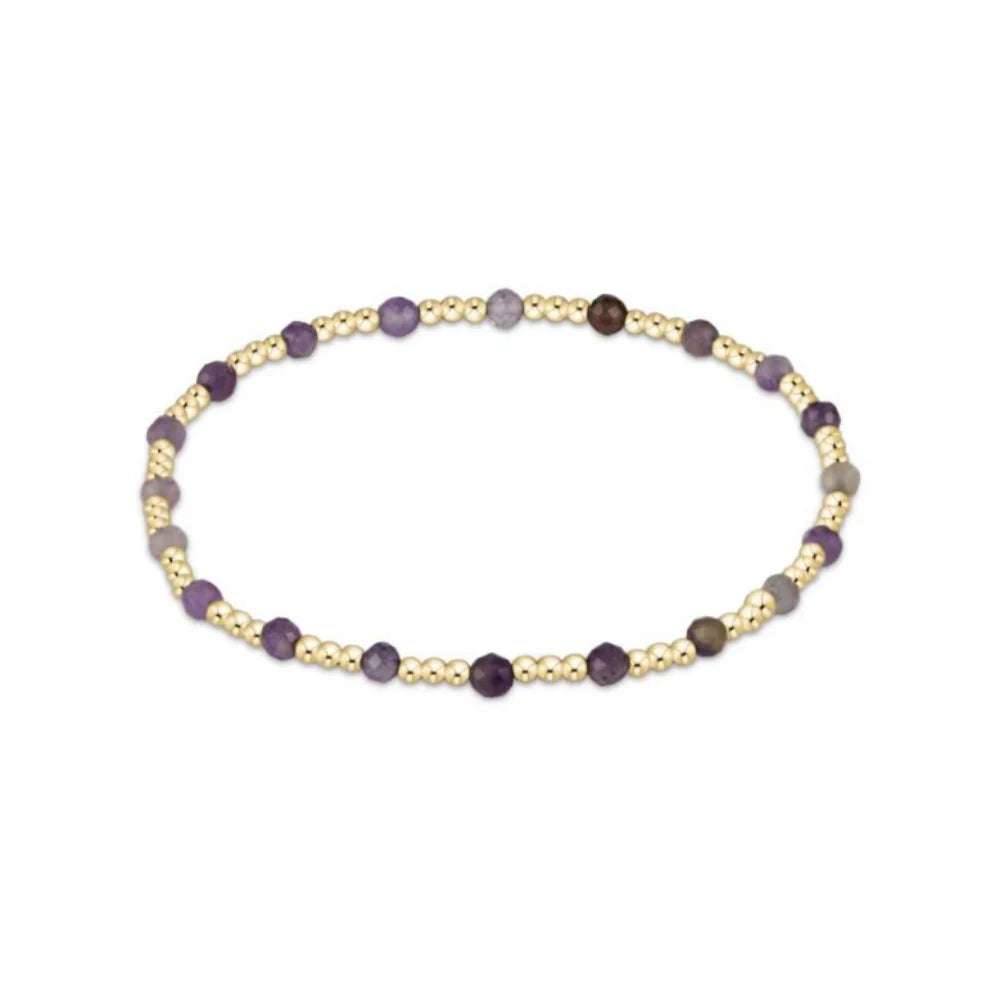 ENEWTON-GEMSTONE GOLD SINCERITY PATTERN 3MM BEAD BRACELET