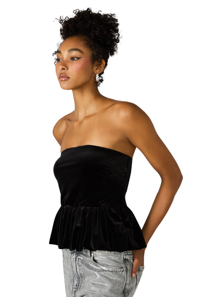 STEVE MADDEN-BLACK VELVET TESSAE TOP