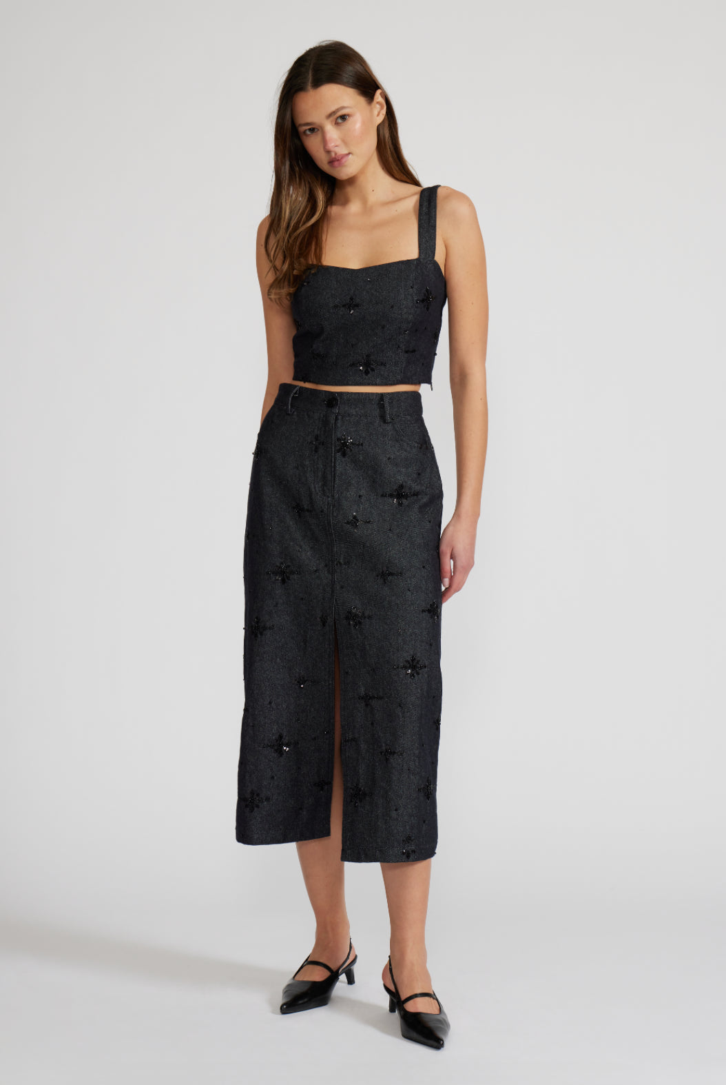 LUCY PARIS-WAVERLY BEADED SKIRT