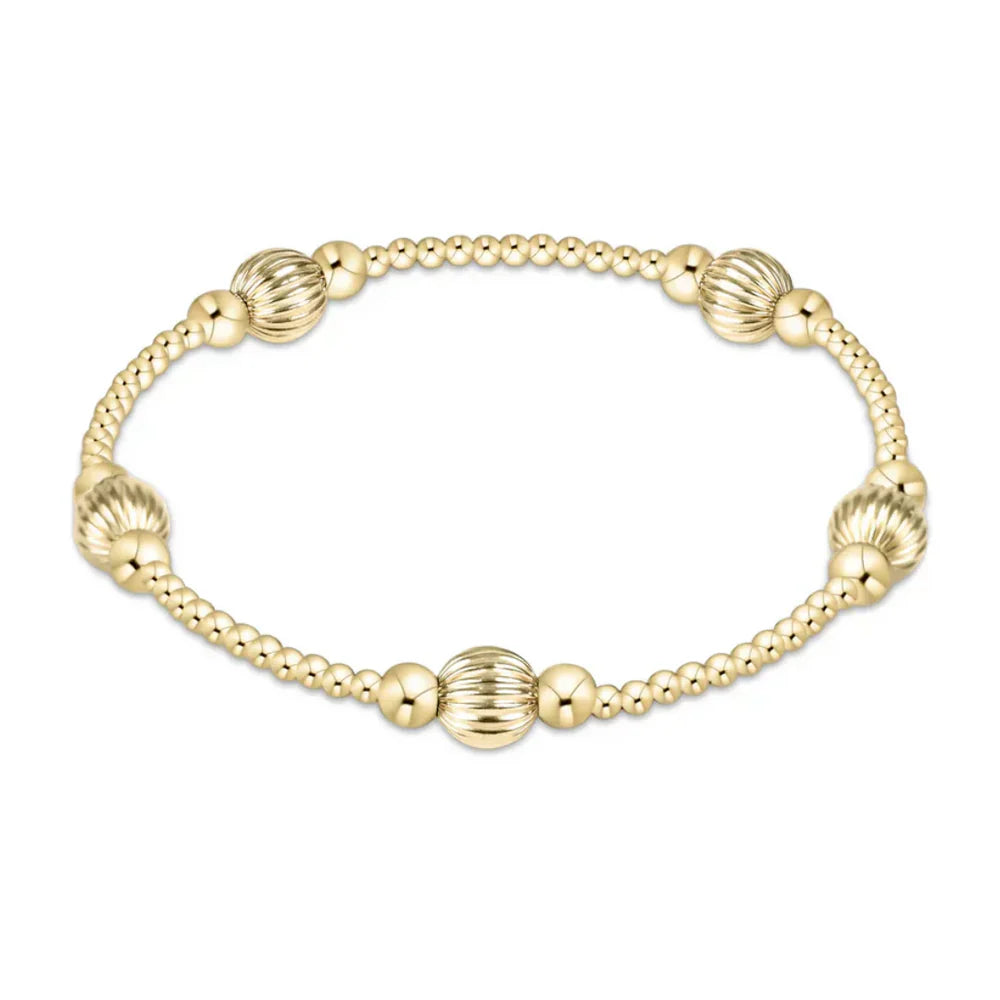 ENEWTON-PURPOSE DIGNITY 6MM BEAD BRACELET GOLD