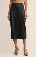 Z SUPPLY-REINE FAUX LEATHER MIDI SKIRT