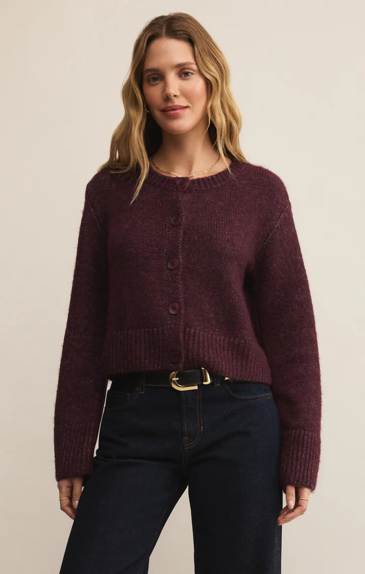 Z SUPPLY-BREEN CARDIGAN IN MERLOT