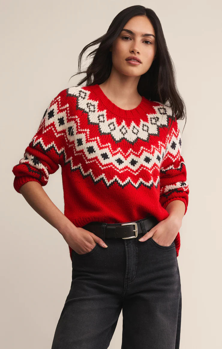 Z SUPPLY-ADORNMENT FAIR ISLE SWEATER