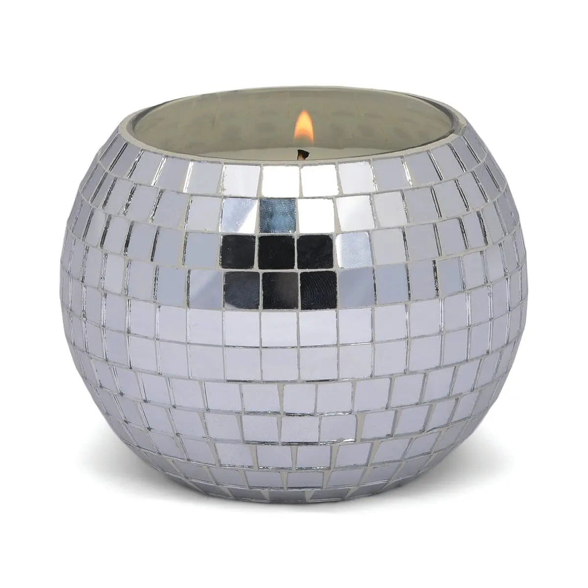 PADDYWAX-MAGIQUE 10 OZ SILVER DISCO BALL-SPARKLING BERGAM