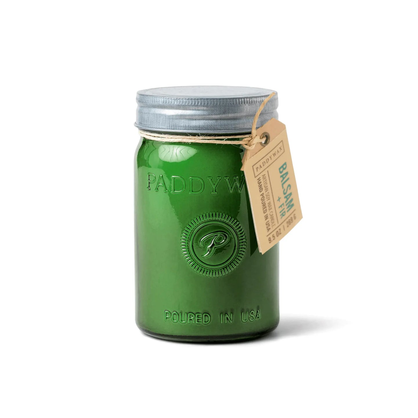 PADDYWAX-RELISH JAR 9.5 OZ EMERALD GREEN BALSAM FIR