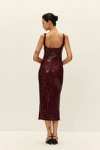 Load image into Gallery viewer, ELODIE-SANDRA SEQUIN DRESS IN RUM RAISIN
