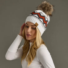 Load image into Gallery viewer, PANACHE APPAREL-PATTERNED POM HAT
