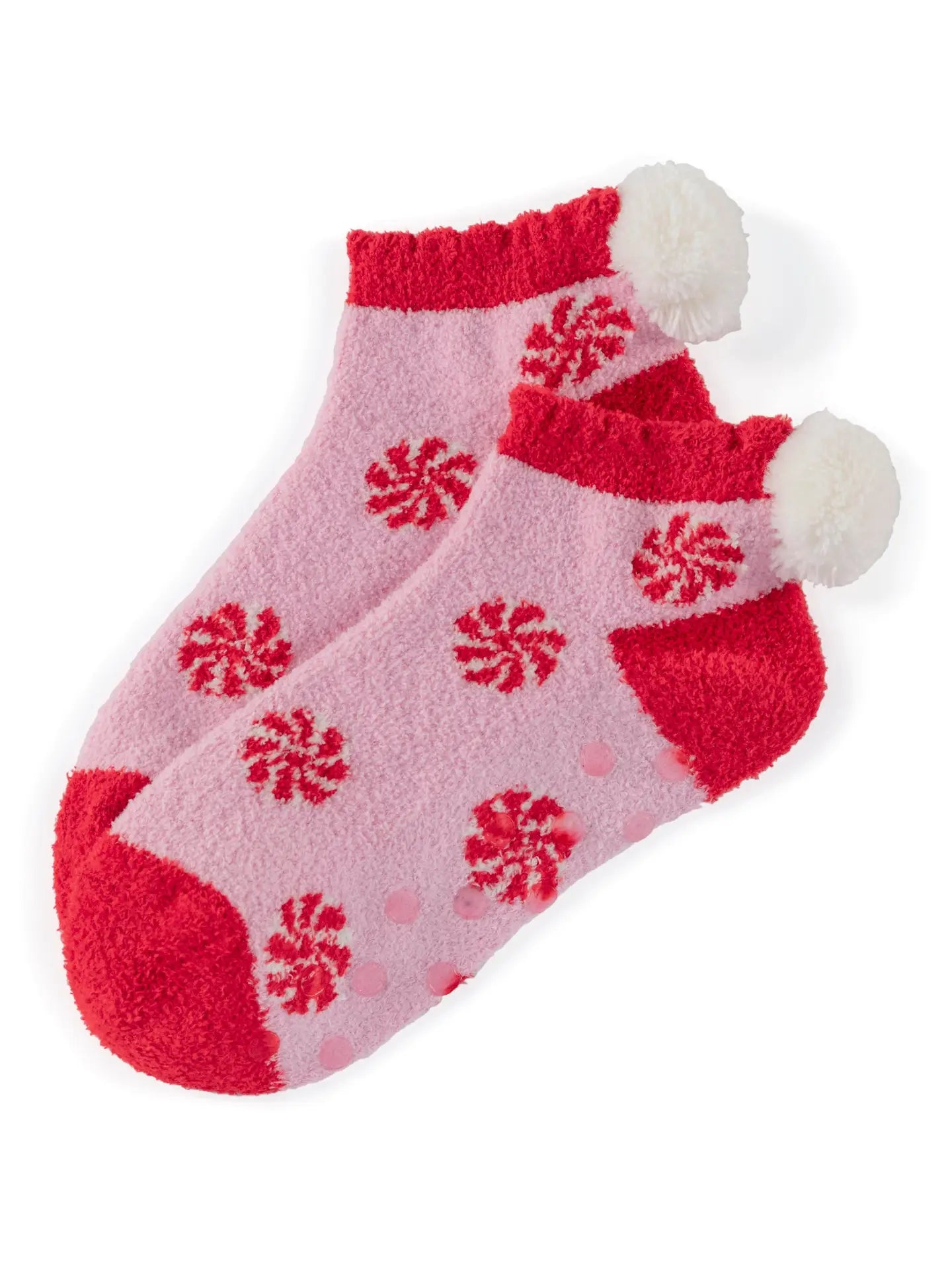 SHIRALEAH-PEPPERMINT HOME SOCKS