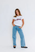 Load image into Gallery viewer, SUNNIY SOMEWHERE-ON HOLIDAY FEMME WHITE CREW
