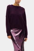Load image into Gallery viewer, ELODIE-RAI CREWNECK SWEATER IN EGGPLANT
