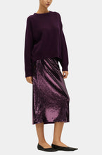 Load image into Gallery viewer, ELODIE-RAI CREWNECK SWEATER IN EGGPLANT
