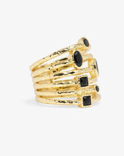Load image into Gallery viewer, MELINDA MARIA- MONROE RING IN BLACK

