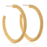 ELLIE VAIL-LOU LARGE MESH HOOP EARRING