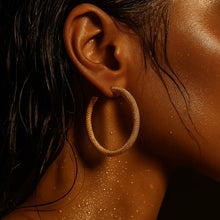 Load image into Gallery viewer, ELLIE VAIL-LOU LARGE MESH HOOP EARRING
