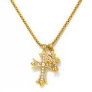 ELLIE VAIL-LAZARA DOUBLE CROSS PENDANT