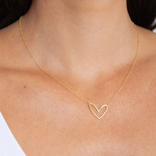 Load image into Gallery viewer, SAHIRA-ABIGAIL OPEN HEART NECKLACES GOLD

