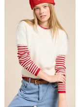 Load image into Gallery viewer, MIMOSA-FUZZY KNIT SHORT SLEEVE SWEATER

