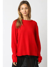 Load image into Gallery viewer, OLIVACEOUS-EMMA KNIT TOP IN TRUE RED

