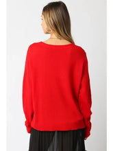 Load image into Gallery viewer, OLIVACEOUS-EMMA KNIT TOP IN TRUE RED
