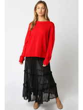 Load image into Gallery viewer, OLIVACEOUS-EMMA KNIT TOP IN TRUE RED
