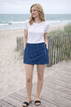 Load image into Gallery viewer, KLD-DENIM PINSTRIPE SKORT
