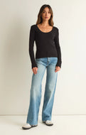 Z Supply- Sirena Rib Ls Tee