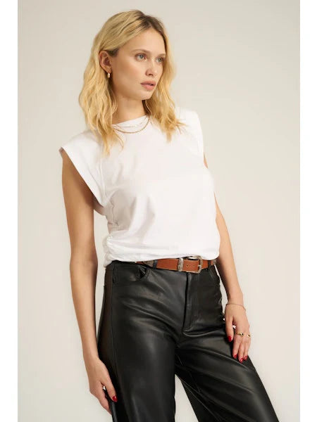 Project Social T - Upstate Exaggerated Shoulder Top