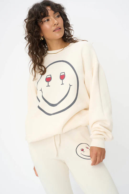 PROJECT SOCIAL T- HEART EYES SWEATSHIRT WHITE