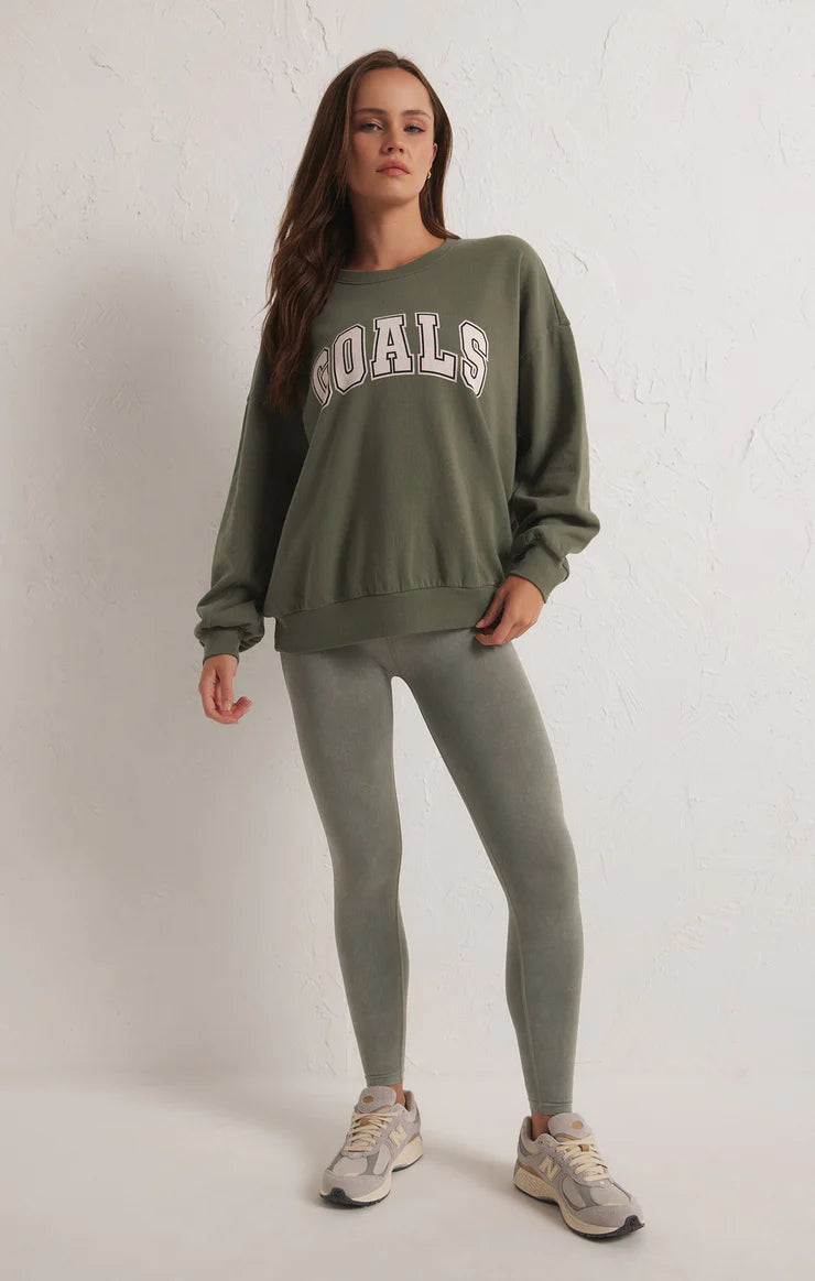 Z SUPPLY- OVERSIZED GOAL SWEATSHIRT