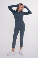 Load image into Gallery viewer, Ribbed Tapered Pant- Dark Slate
