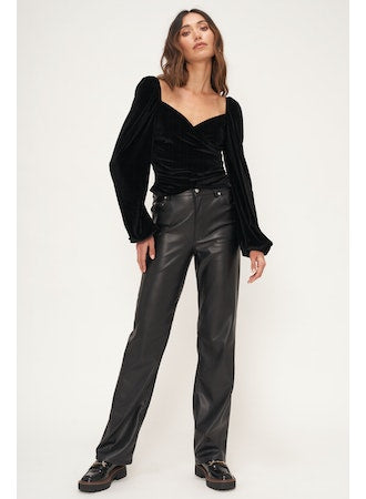 Project Social T- Carita Velvet Surplice LS